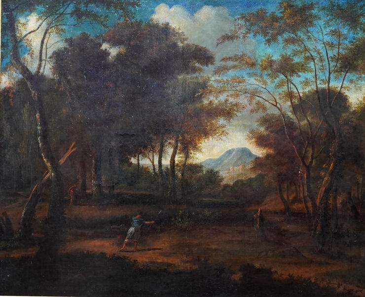 Wooded Landscape with Diana Hunting by Jean Francois I Millet Richard Taylor Fine Art