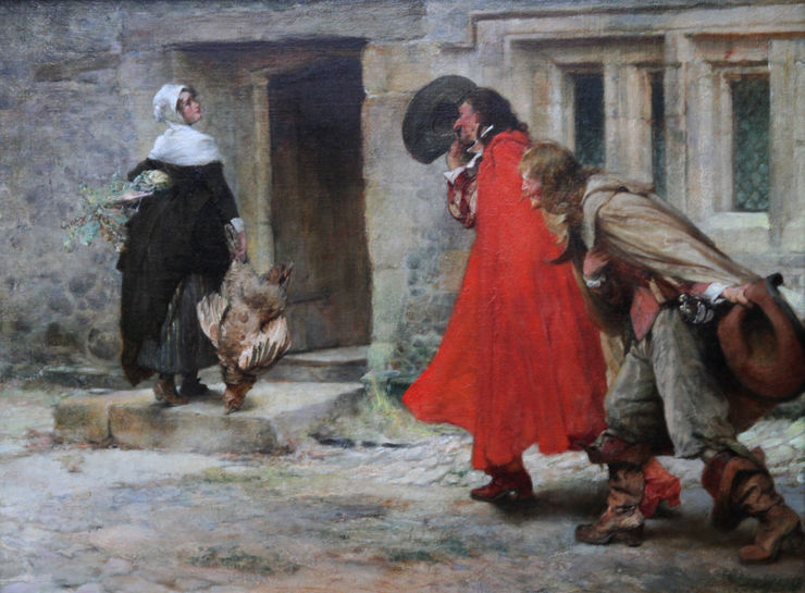 edgar bundy - flirtation - victorian oil painting - richard taylor fine art