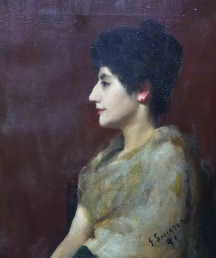 British Victorian Portrait by  Edward Spilsbury Swinson  Richard Taylor Fine Art