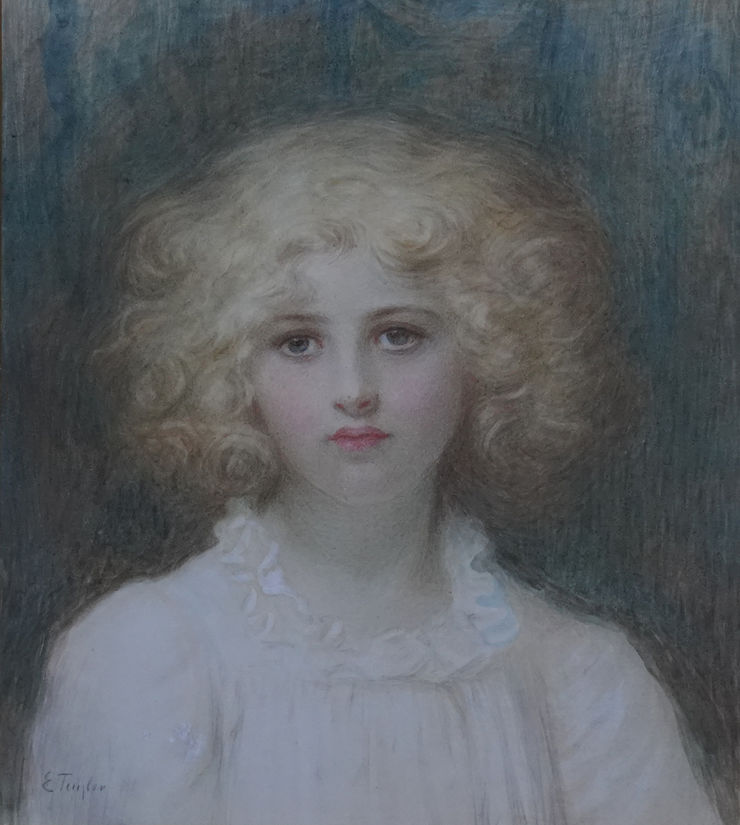 Victorian British Female Portrait by Edward Tayler Richard Taylor Fine Art