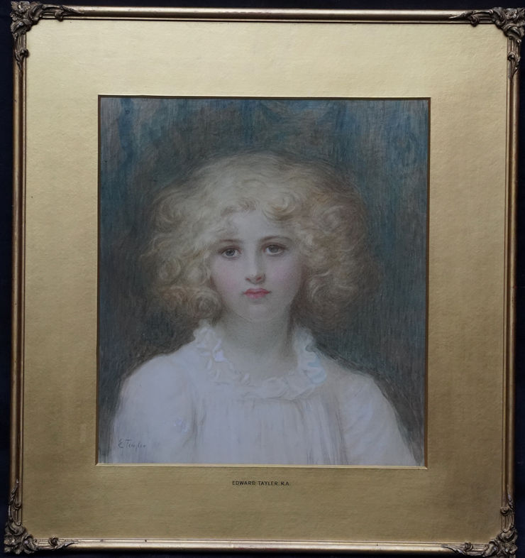 British Female Portrait by Edward Tayler at Richard Taylor Fine Art