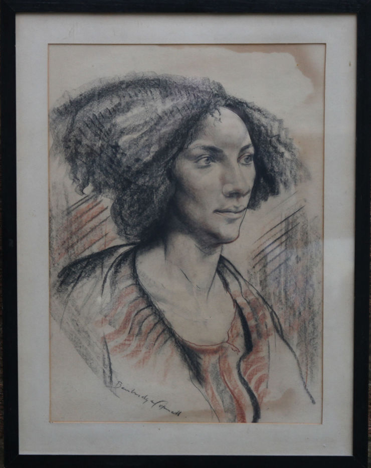 Art Deco Portrait of a Lady by Edward Bainbridge Copnall at Richard Taylor Fine Art