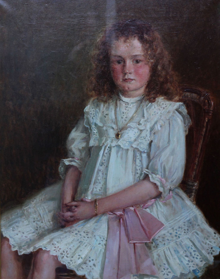 Young Girl Portrait by Ernest Higgins Rigg Richard Taylor Fine Art