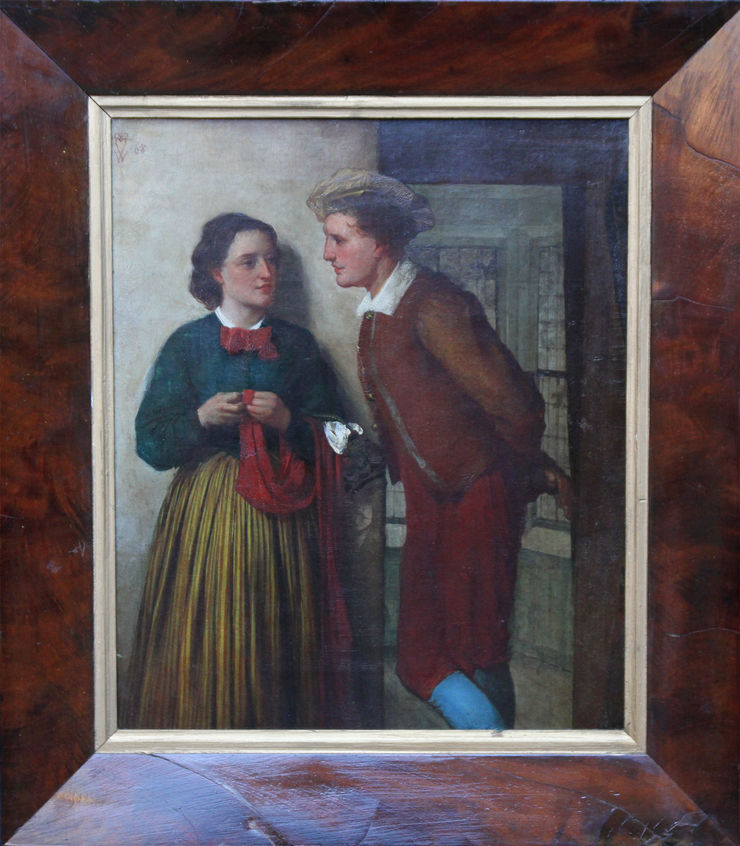 Victorian Scottish The Gossip  by William Fettes Douglas at Richard Taylor Fine Art Art