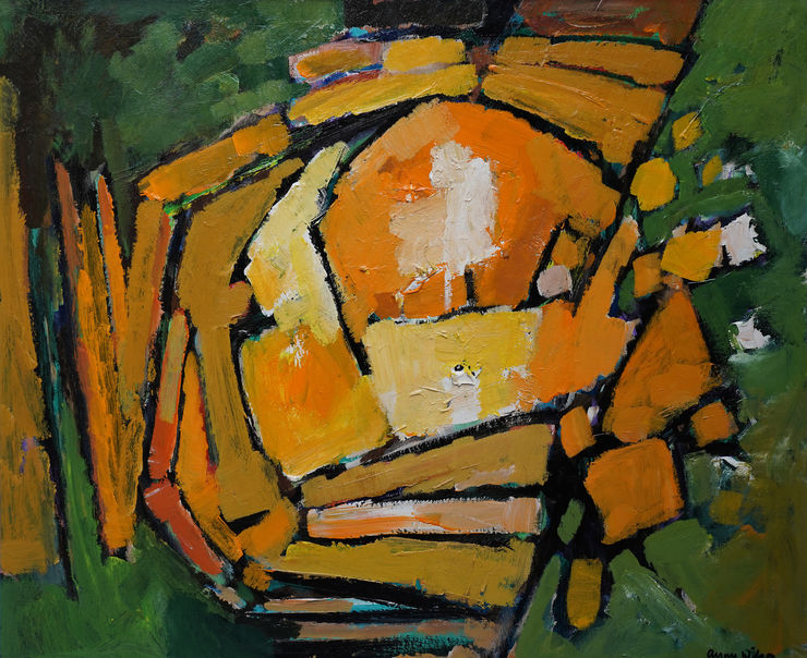 Abstract 1983 Green Yellow by Frank Avray Wilson Richard Taylor Fine Art