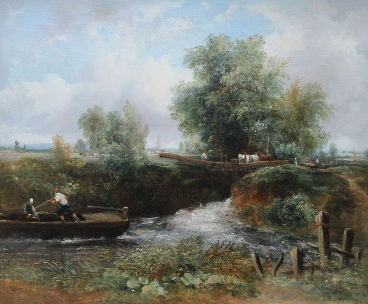 Frederick Waters Watts The Stour Constable Country British Landscape Richard Taylor Fine Art