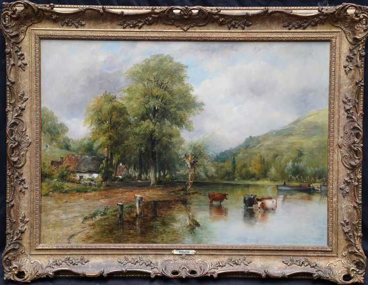 British River Landscape by Frederick Williams Watts at Richard Taylor Fine Art