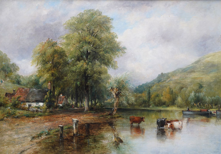 British Victorian River Landscape by Frederick Williams Watts Richard Taylor Fine Art