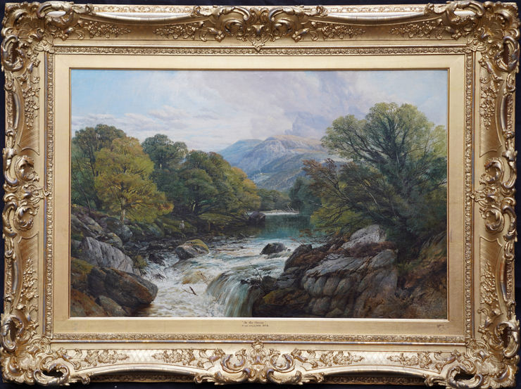 River Landscape Wales by Frederick William Hulme at Richard Taylor Fine Art