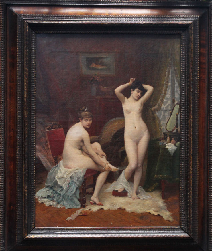 Jules Scalbert Nude Women in Boudoir Richard Taylor Fine Art