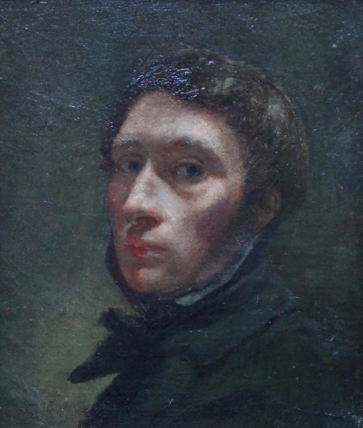 French Old Master Self Portrait Possibly Delacroix or Courbet Richard Taylor Fine Art