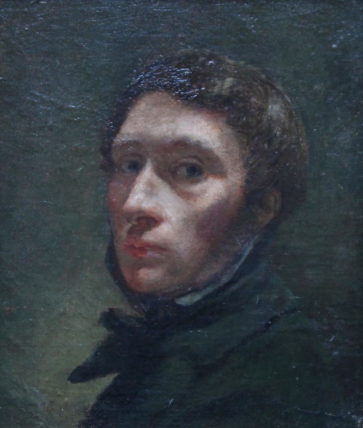French Old Master Self Portrait Possibly Delacroix or Courbet Richard Taylor Fine Art