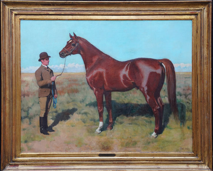 French Race Horse with Owner by George Gascoyne at Richard Taylor Fine Art