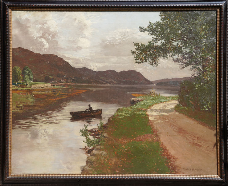 Scottish Loch Landscape by George Houston at Richard Taylor Fine Art
