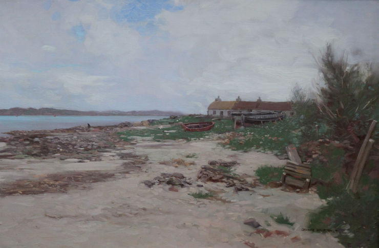 Scottish Impressionist  Loch Shoreline by George Houston Richard Taylor Fine Art
