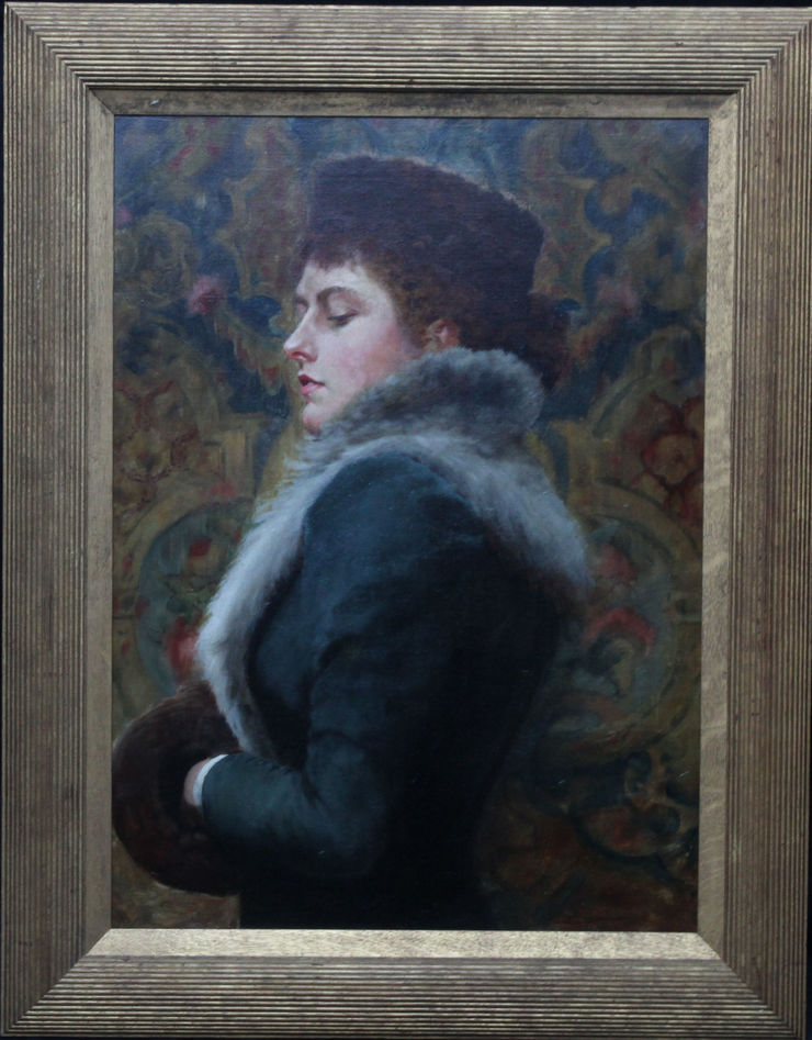 Pre-Raphaelite Portrait by Gerald Edward Wellesley at Richard Taylor Fine Art