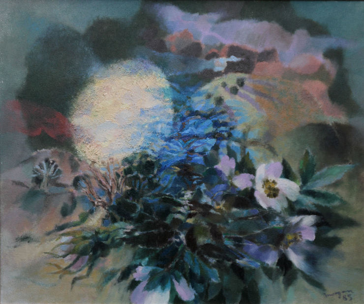 Welsh Landscape with Nightingale by Glyn Morgan at Richard Taylor Fine Art