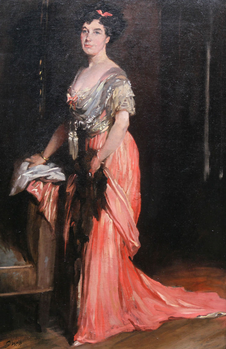 Muriel Morland Lady in Pink Dress by Glyn Philpot Richard Taylor Fine Art