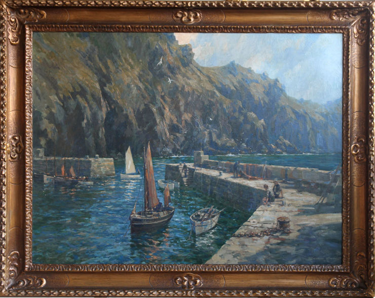 British Cornish Impressionist Marinescape by Gordon Crosby at Richard Taylor Fine Art