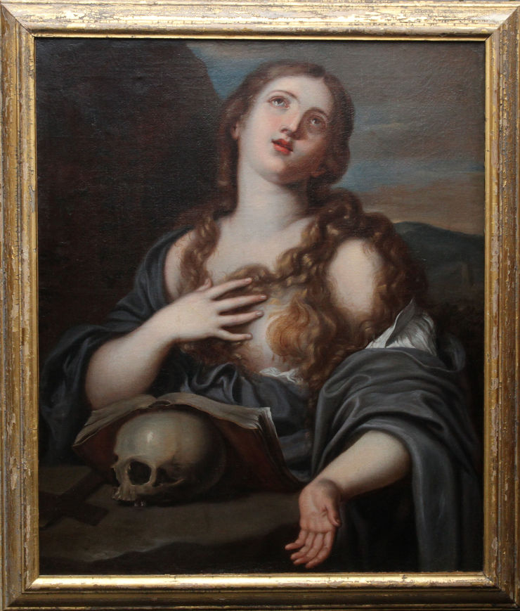 Mary Magdalene with Book and Skull by Guido Reni at  Richard Taylor Fine Art