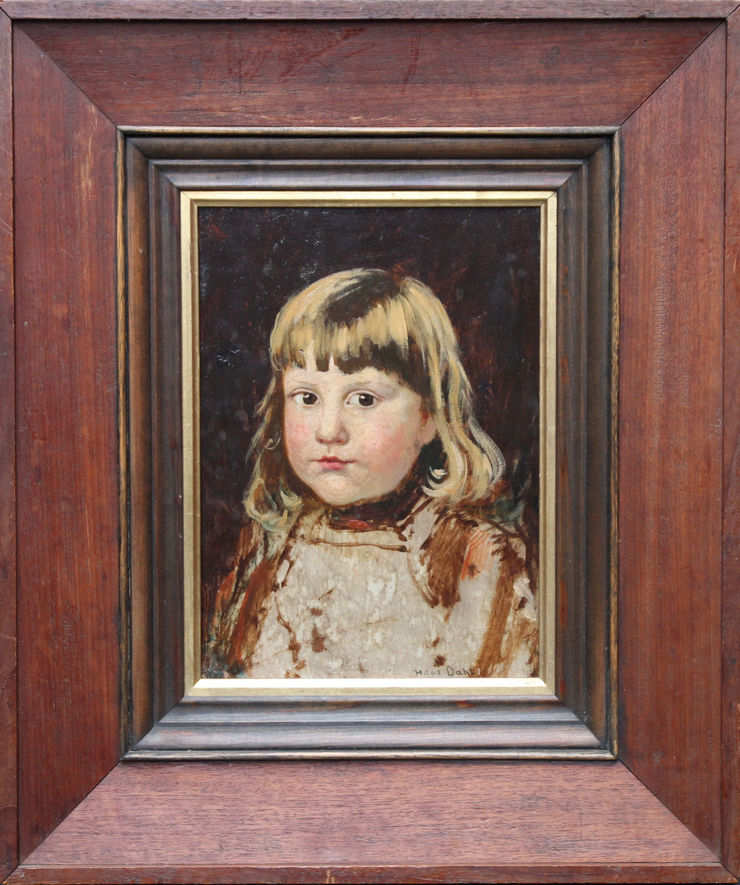 Victorian Portrait  of a Young Girl by Hans Dahl at Richard Taylor Fine Art