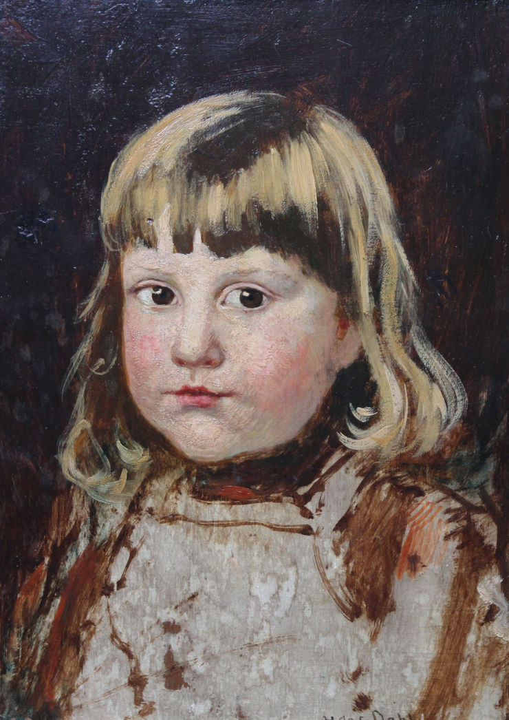 Norwegian Impressionist Portrait by Hans Dahl Richard Taylor Fine Art