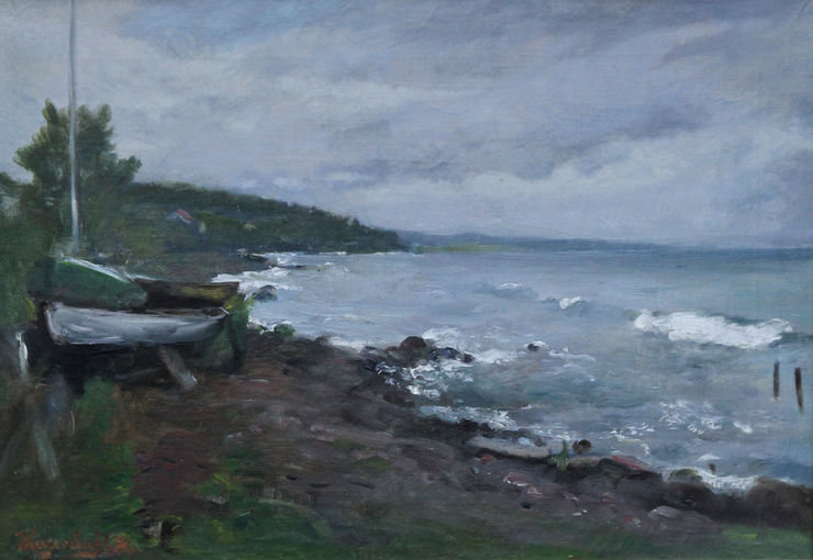 Norwegian Impressionist Seascape by Hans Olaf Heyerdahl  Richard Taylor Fine Art