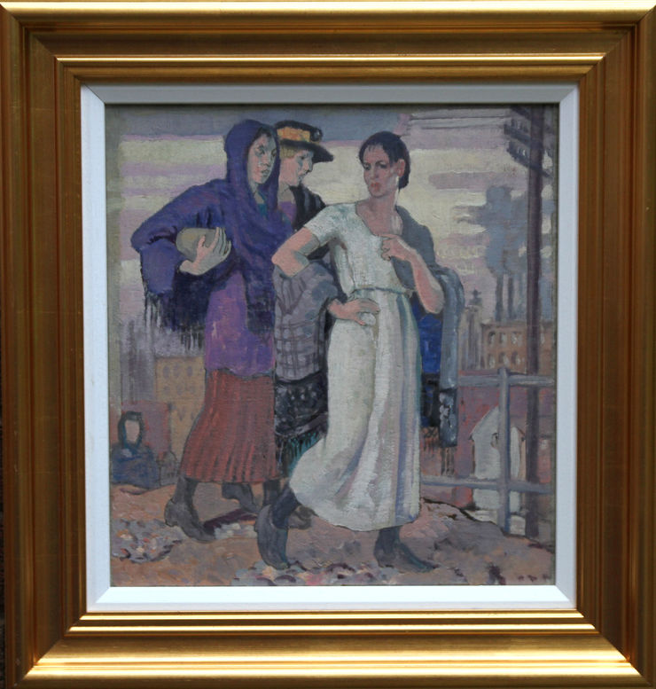 Art Deco Figurative Landscape by Harold Dearden at Richard Taylor Fine Art