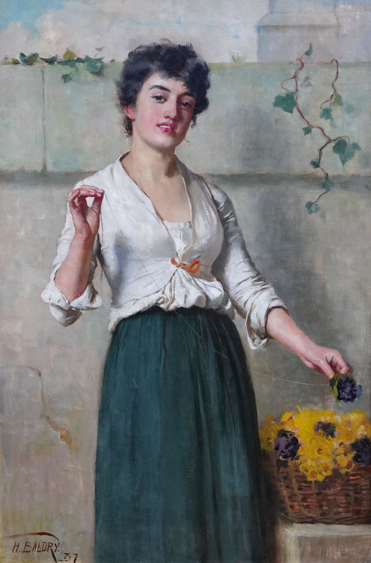 British 19th Century Portrait of a Lady by Harry Baldry Richard Taylor Fine Art