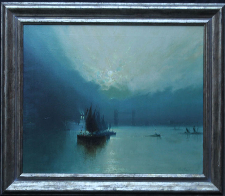 London Thames 20thC Marine by Harry Halsey Meegan at Richard Taylor Fine Art