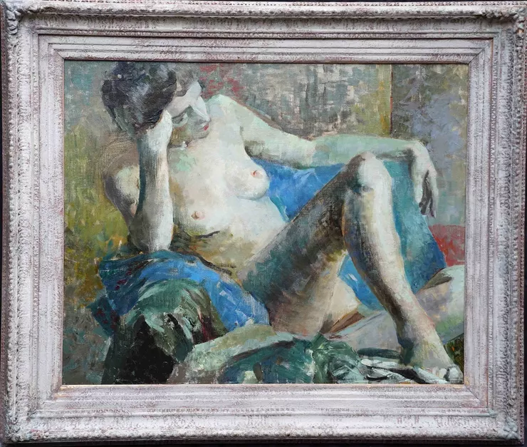 Scottish Nude by Harry Jefferson Barnes at Richard Taylor Fine Art