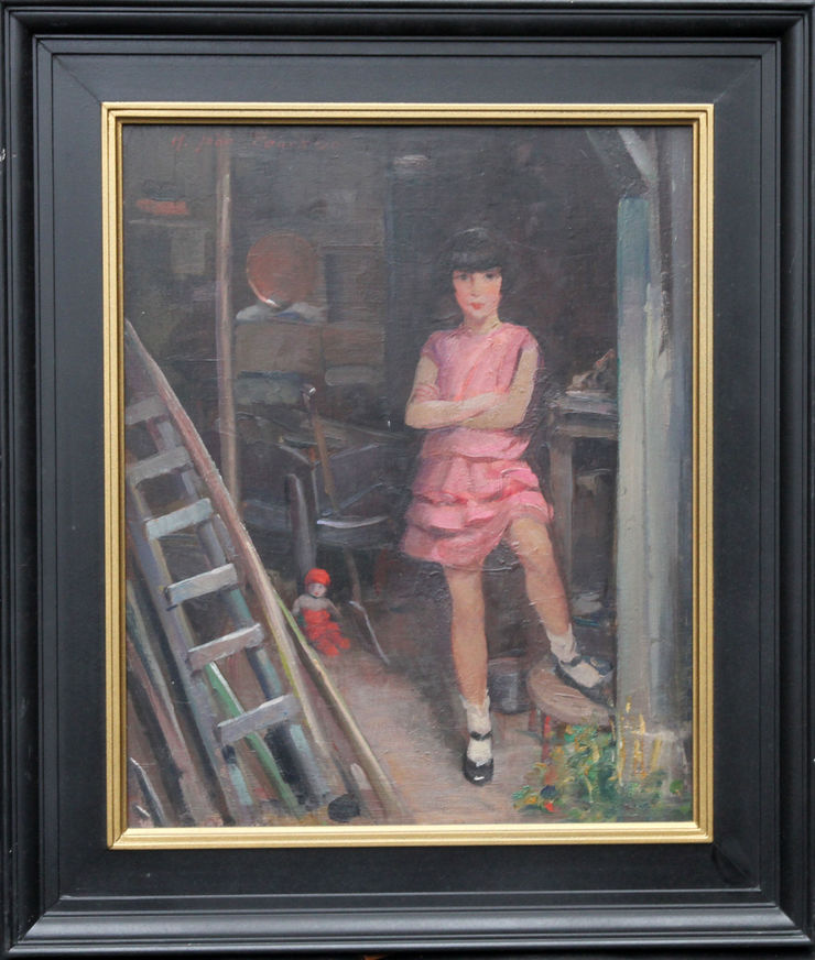 Audrey Hughes Portrait by Harry John Pearson at Richard Taylor Fine Art