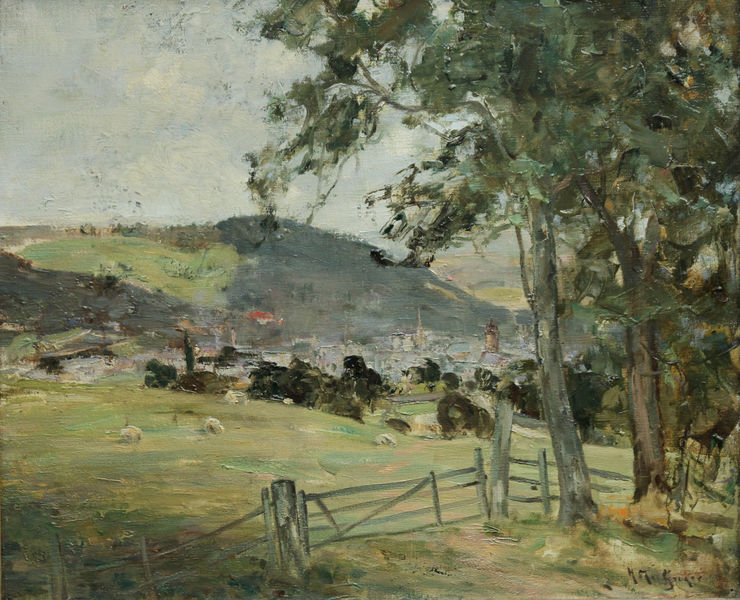 Peebles landscape Impressionist oil painting by Harry McGregor Richard Taylor Fine Art