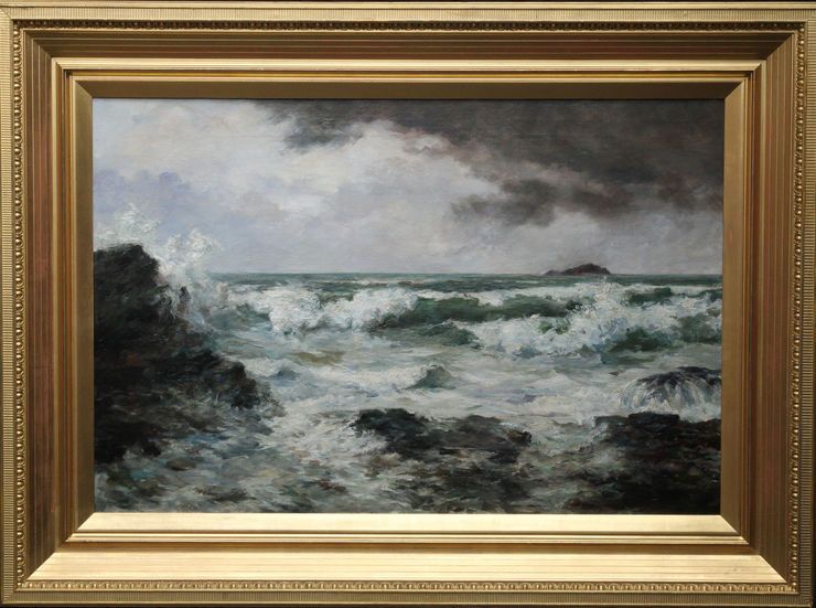 Trevone Bay Cornwall Seascape by Harvey Allport at Richard Taylor Fine Art