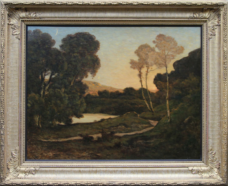 French Barbizon Landscape by Henri Joseph Harpignies at Richard Taylor Fine Art