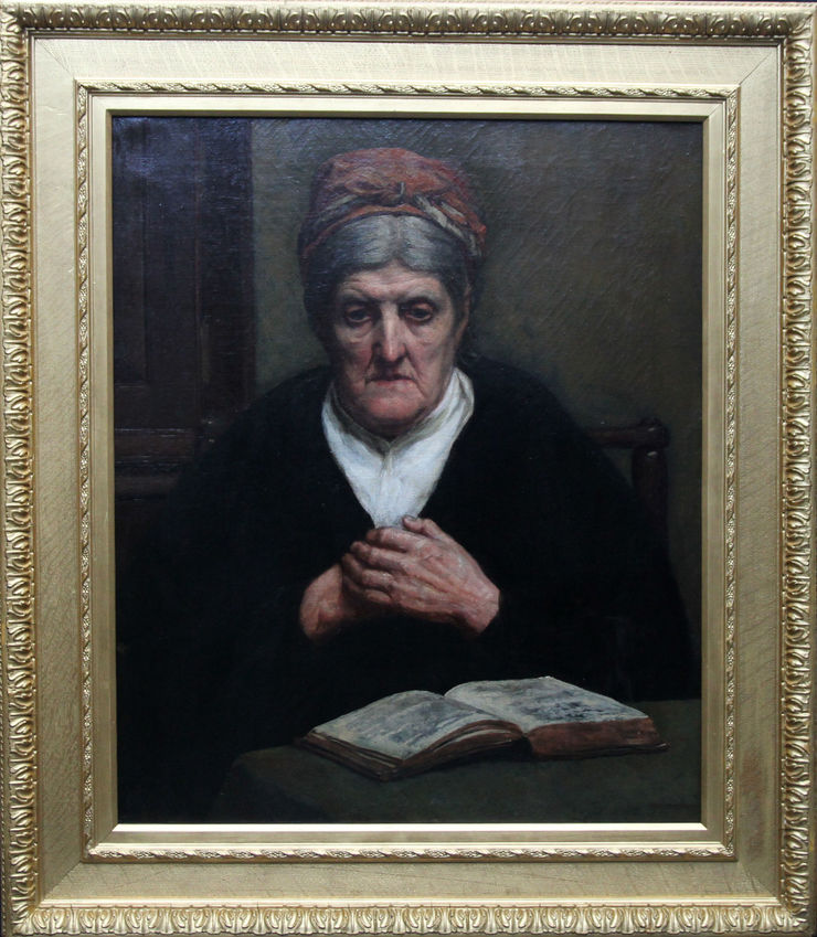 Victorian female portrait by Henry Gibbs at Richard Taylor Fine Art