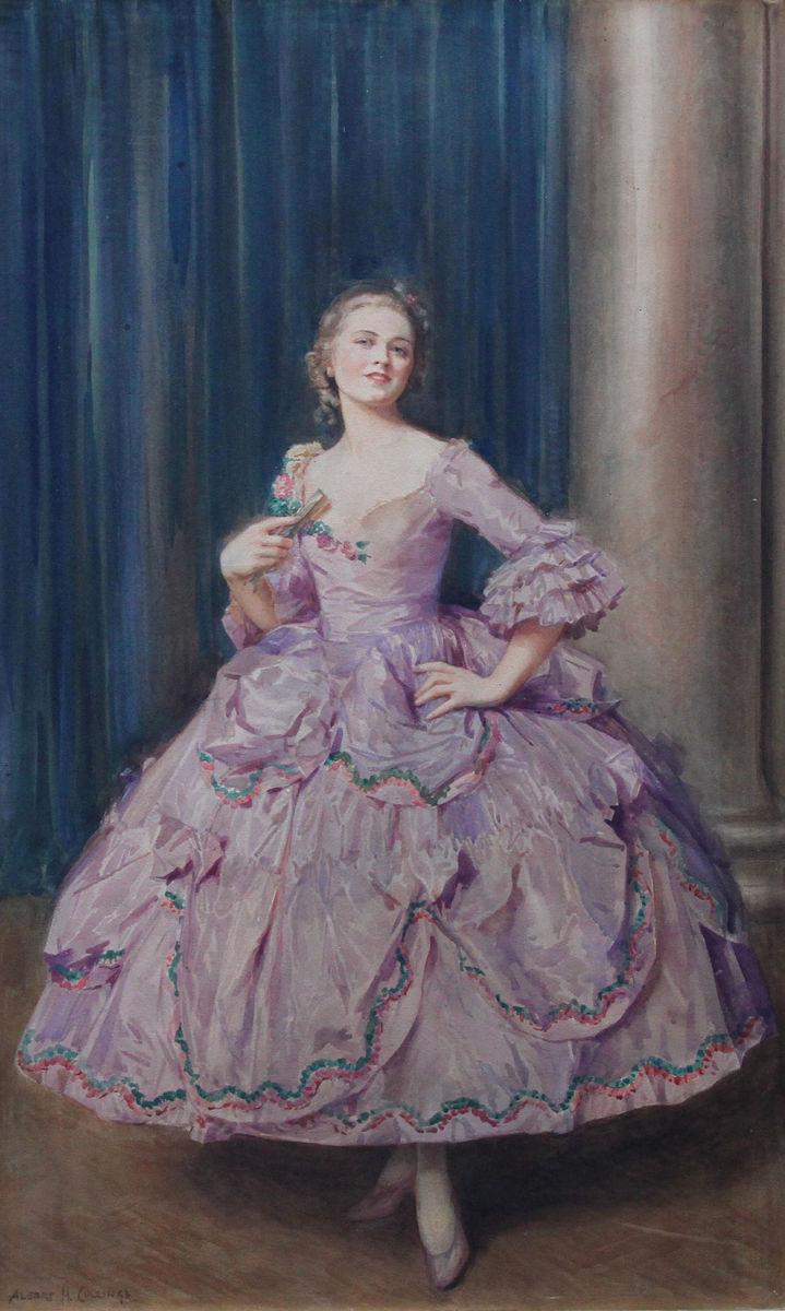 British Female Portrait Dainty Rouge by Albert Henry Collings Richard Taylor Fine Art