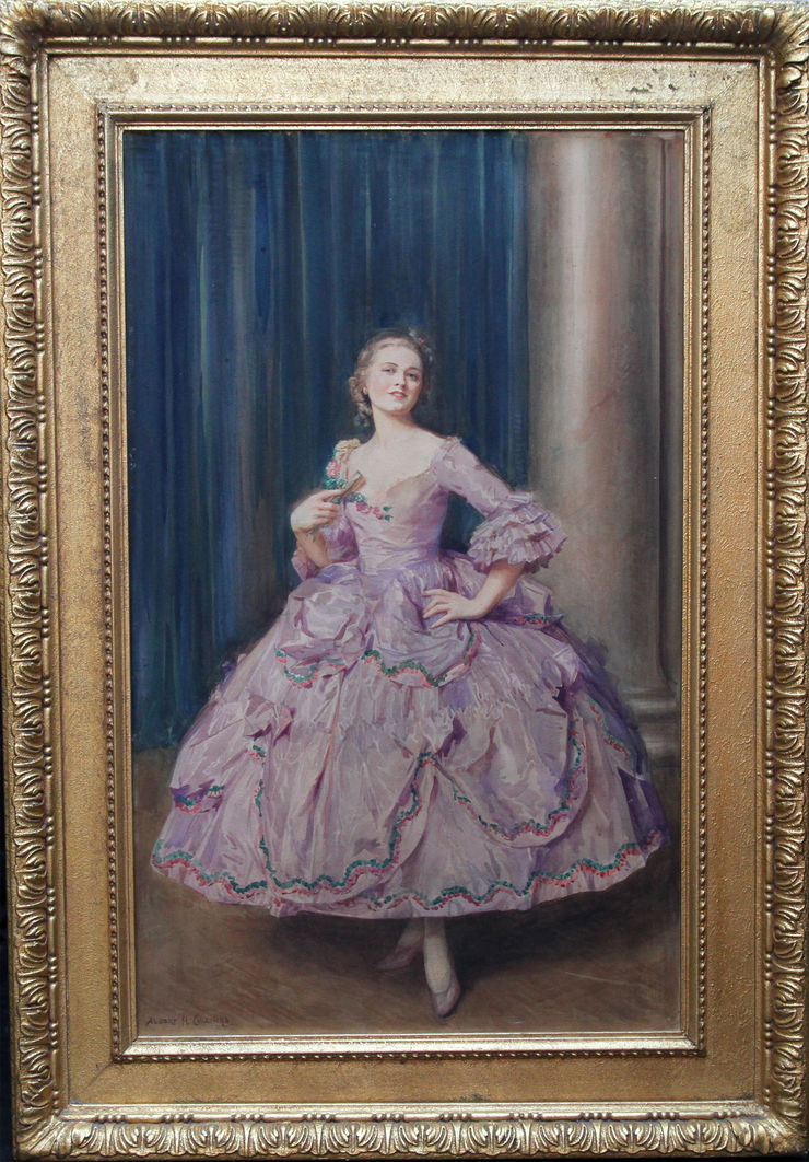 Dainty Rouge Portrait by Albert Henry Collings available at Richard Taylor Fine Art