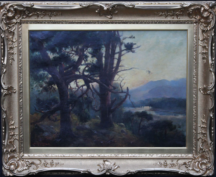 Scottish Impressionist Sunset Landscape by Henry Jobson Bell Richard Taylor Fine Art