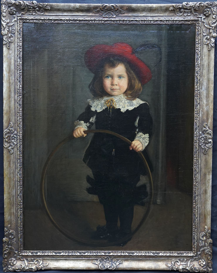 Portrait of Boy by Imre Knopp at Richard Taylor Fine Art