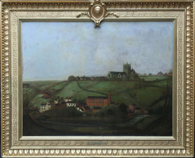 Isaac Findler - Industrial Landscape - Cheddleton Church - Richard Taylor Fine Art