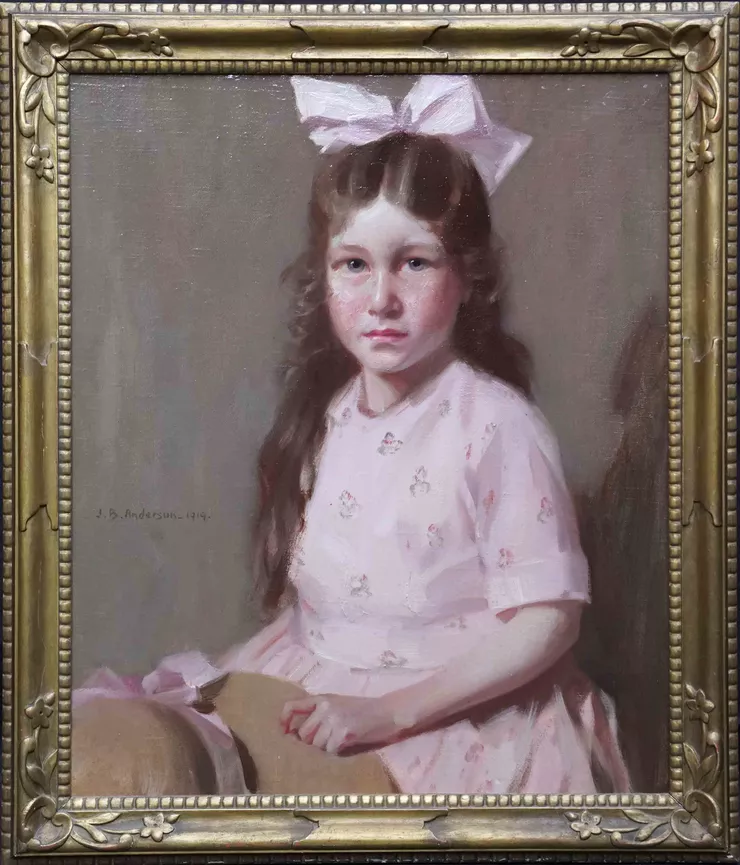Scottish Portrait of a Girl by James Bell Anderson at Richard Taylor Fine Art