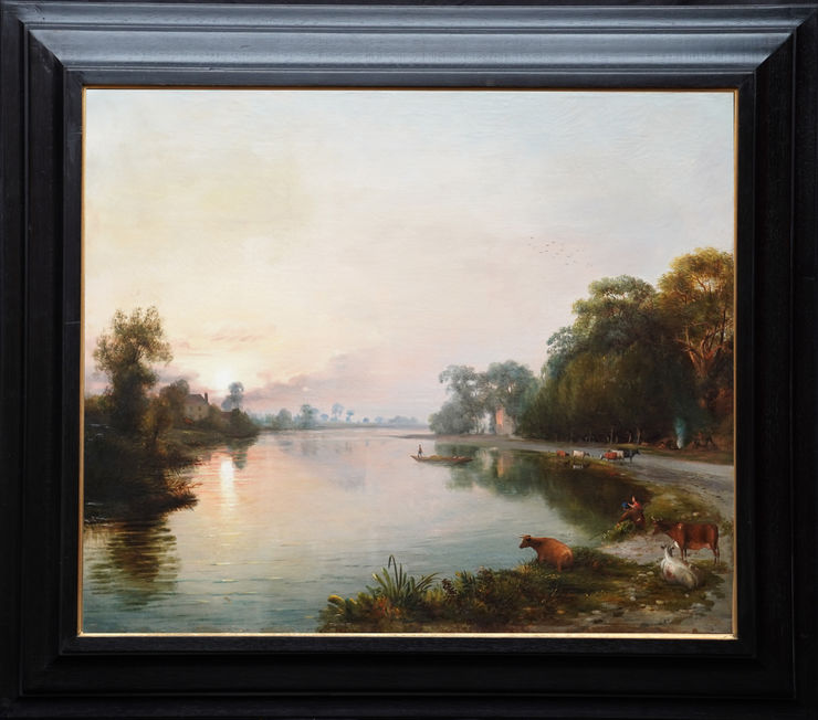 British River Landscape by James Bridges at Richard Taylor Fine Art