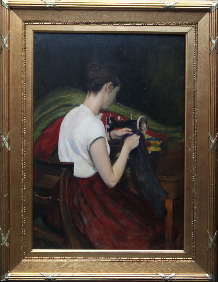 Portrait Scottish Seamstress by James Guthrie at Richard Taylor Fine Art