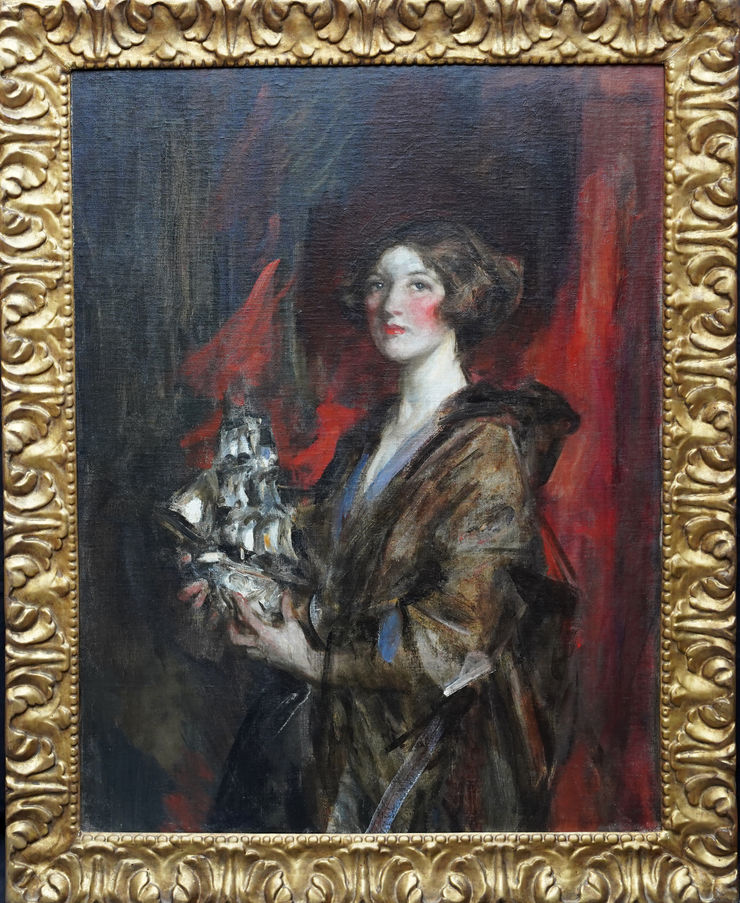 British Portrait of Kitty by  James Jebusa Shannon at Richard Taylor Fine Art