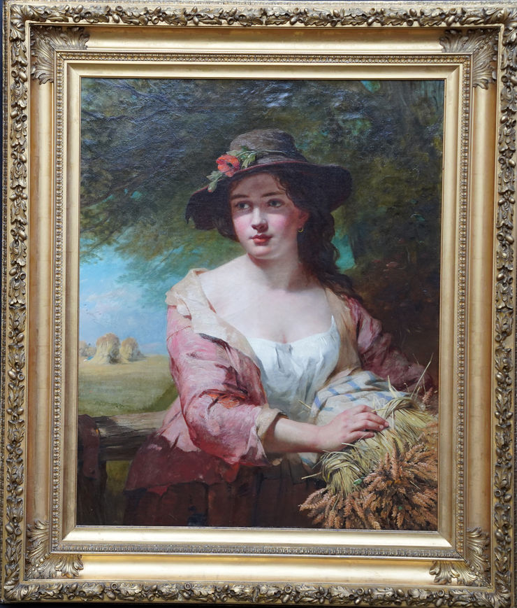 British Harvest Portrait by James John Hill  at Richard Taylor Fine Art