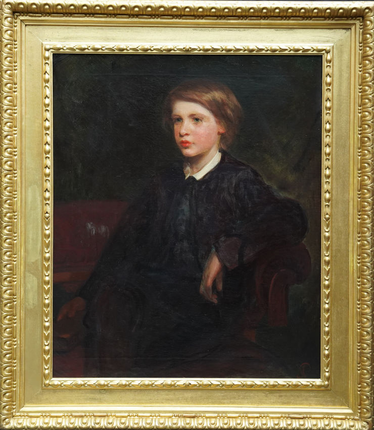 British Portrait of Young Boy by James Sant at Richard Taylor Fine Art
