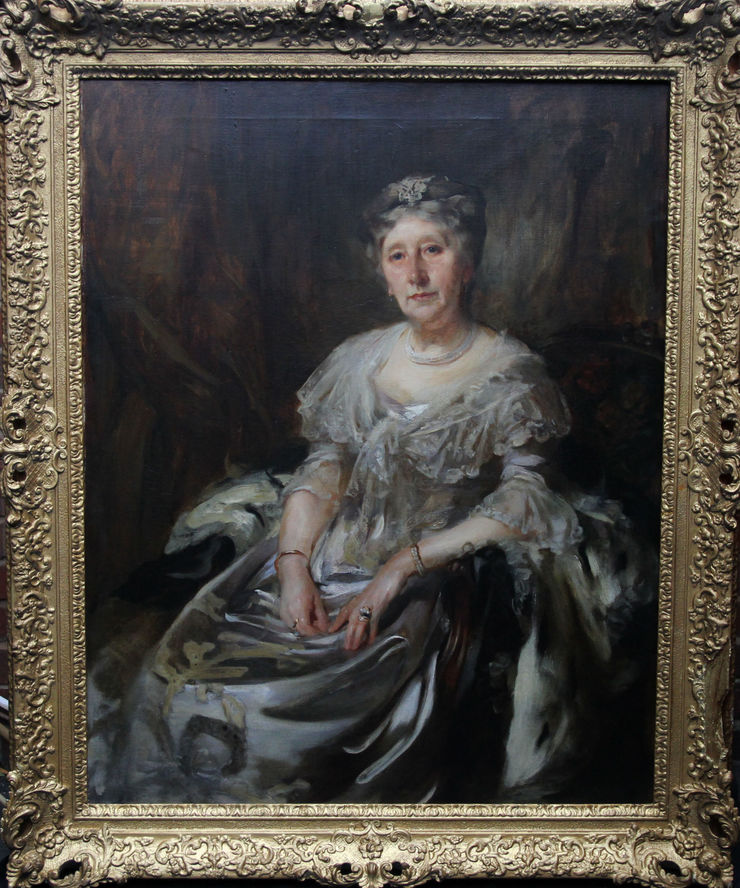 Edwardian Portrait of Lady Ruthven by James Jebusa Shannon at Richard Taylor Fine Art