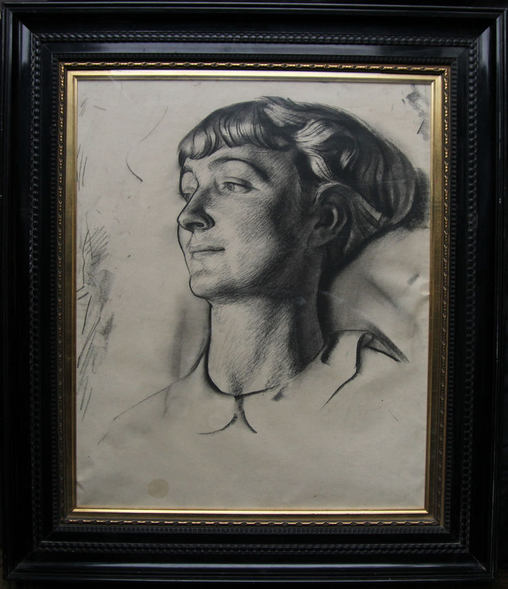 Art Deco Portrait of a Young Woman by James Stroudley at Richard Taylor Fine Art