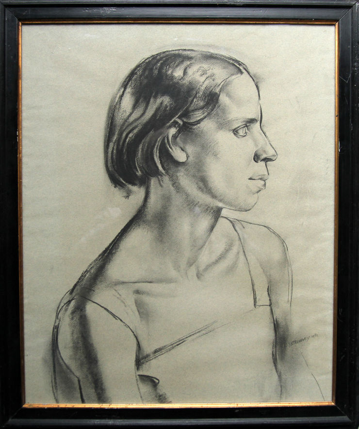 Art Deco Portrait Drawing by James Stroudley at Richard Taylor Fine Art